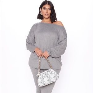 HeatherGrey Womens Don’t Get It Twisted Pant Set